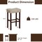Costway Set of 2 Bar Stools Counter Height Saddle Kitchen Chairs with Wooden Legs